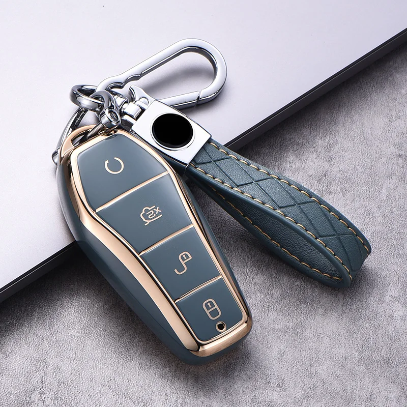 Мягкий ТПУ чехол для автомобильного ключа 2022 BYD Dolphin Seal Han EV DM-i 2021 юаней Pro