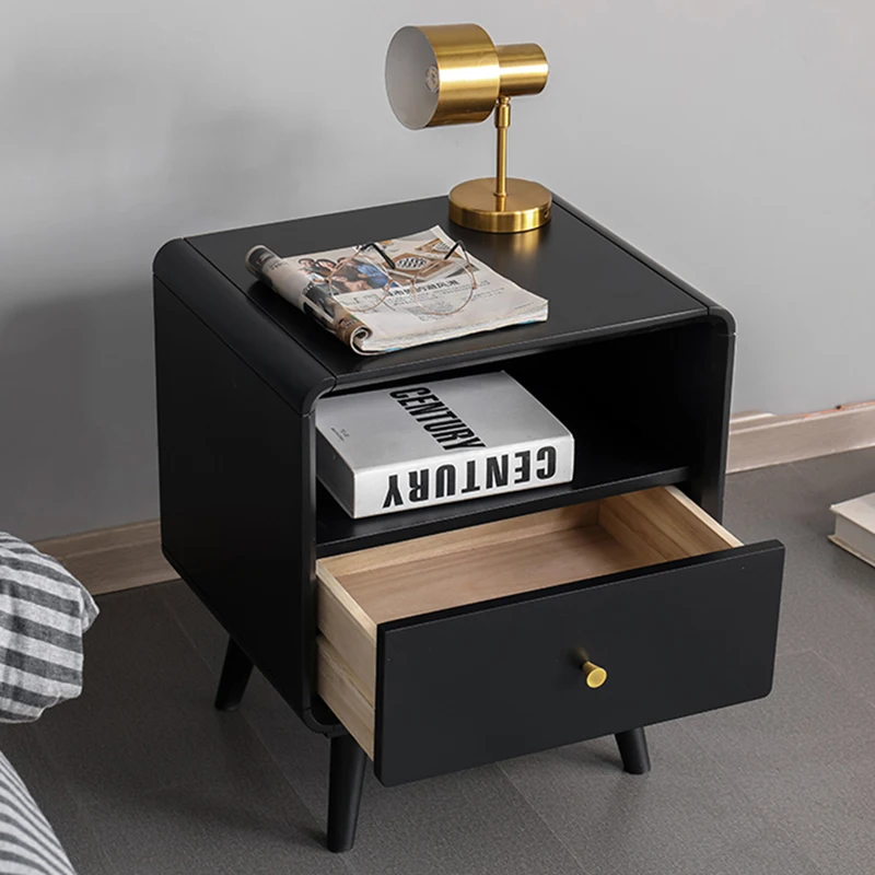 

Bedside Table Solid Wood Simple Modern Bedroom Storage Cabinet Mini Small Apartment Economy Night Mesitas De Noche Furniture