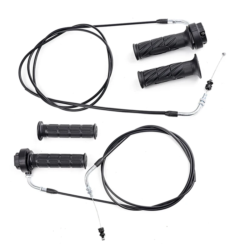 

1 Pair 22mm Scooter Motorcycle HandGrip With Throttle Clamp Twist Cable Throttle Cable Acceleration For GY6 125-150CC ATV Bike