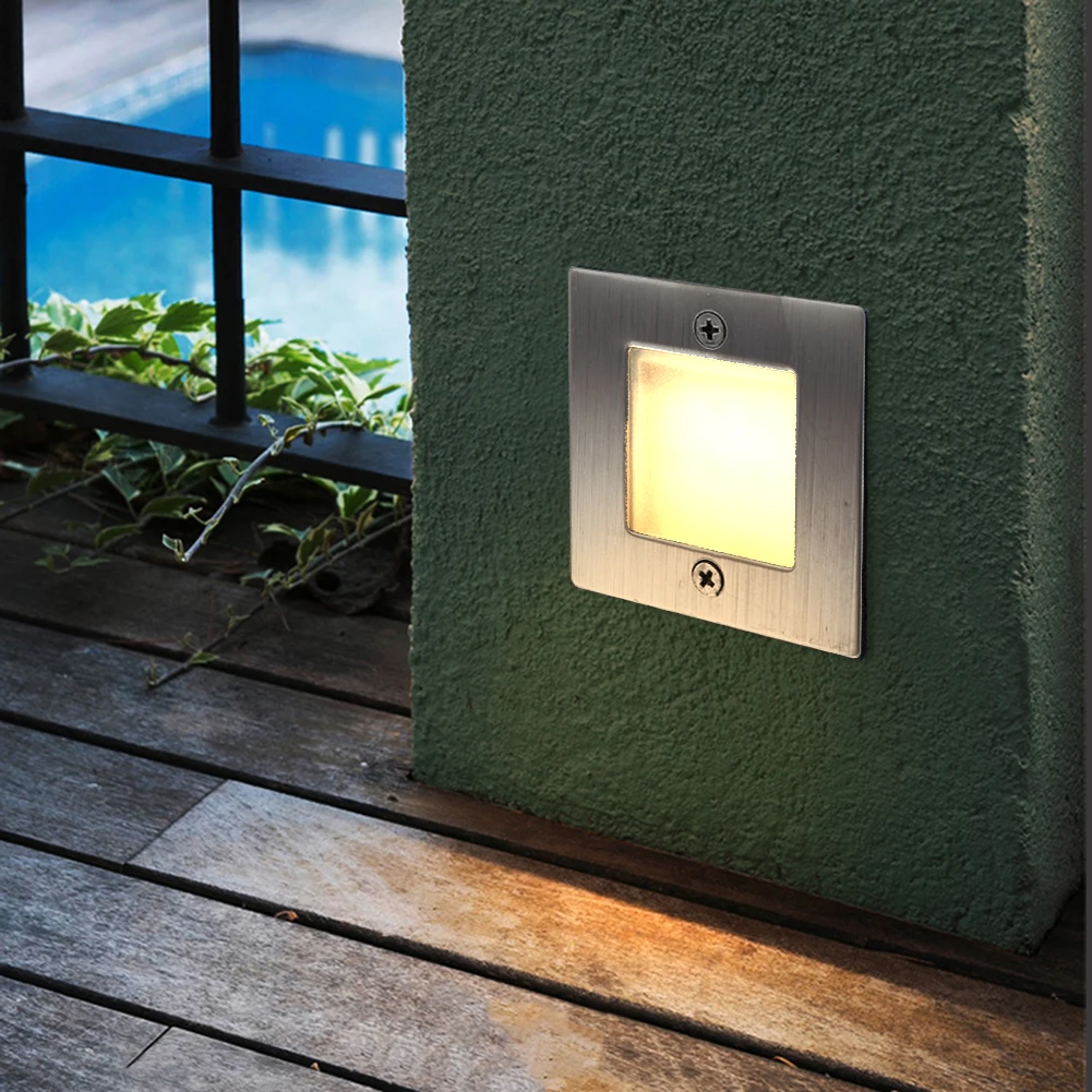 

LED Stair Light with Wall Lamp Down Embedded Box Aluminum Step Lights Outdoor LED Wall Lamp Footlight Waterproof