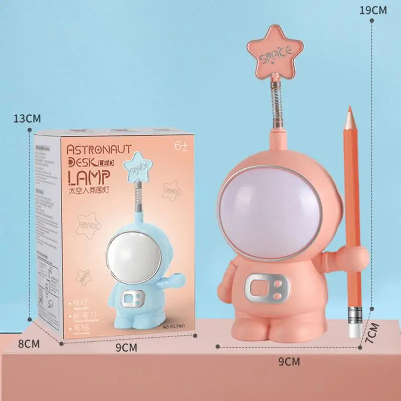 

Charging Astronaut Usb Night Light Creative Desk Lamp Dimmable Study Reading Book Lights Pen Holder For Work And Study 6 Color