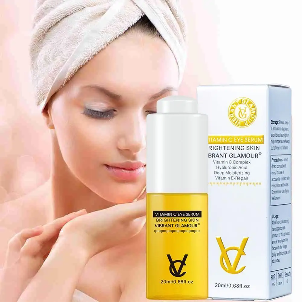 

Eye Serum Liquid Vitamin C Whitening Brighten Anti-aging Anti-wrinkle Circles Fades Eyes Dark Essence Remove Care Fine Line B8x2