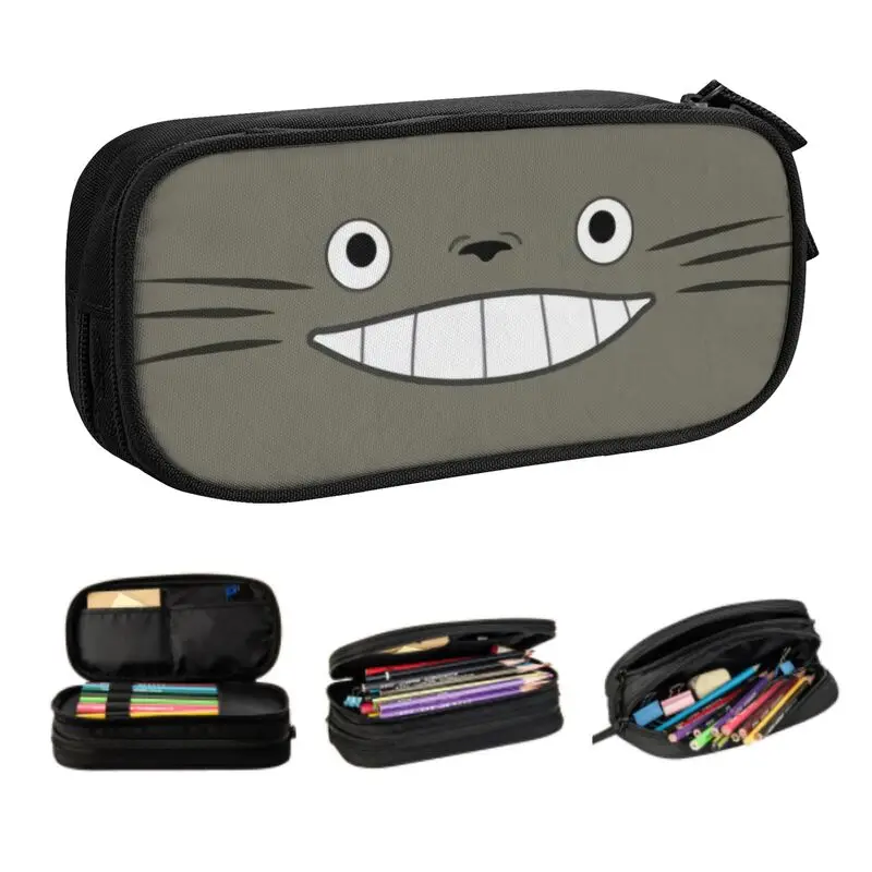 

My Neighbor Totoro Smiling Cute Pencil Cases Girls Boys Large Capacity Pencil Bag Pouch Students Stationery