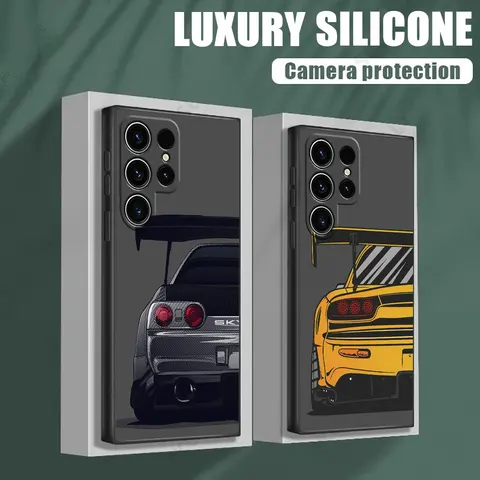 Японский JDM Tokyo Sports Car Anime S25 Ultra Чехол для Samsung Galaxy S25 S24 S23 S20 S21 FE S22 Ultra S10 Plus 5G Мягкий чехол для телефона