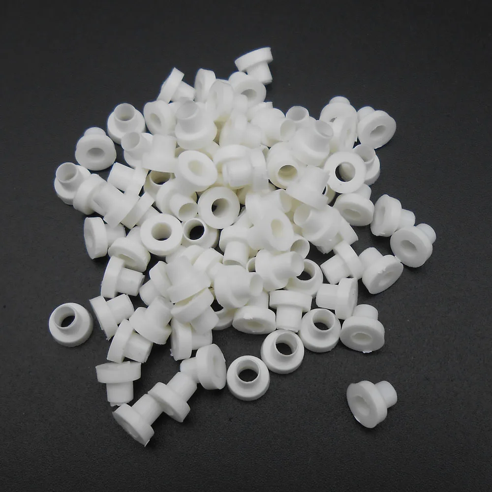 

200Pcs/Lot TO-220D Insulation Tablets Circle M3 Transistor Pads Bushing TO - 220D Plastic Particle White Washer Bore 3MM 5MMX6MM