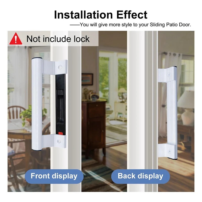 Ручка раздвижной двери 8-дюймовая алюминиевая раздвижная стеклянная дверная