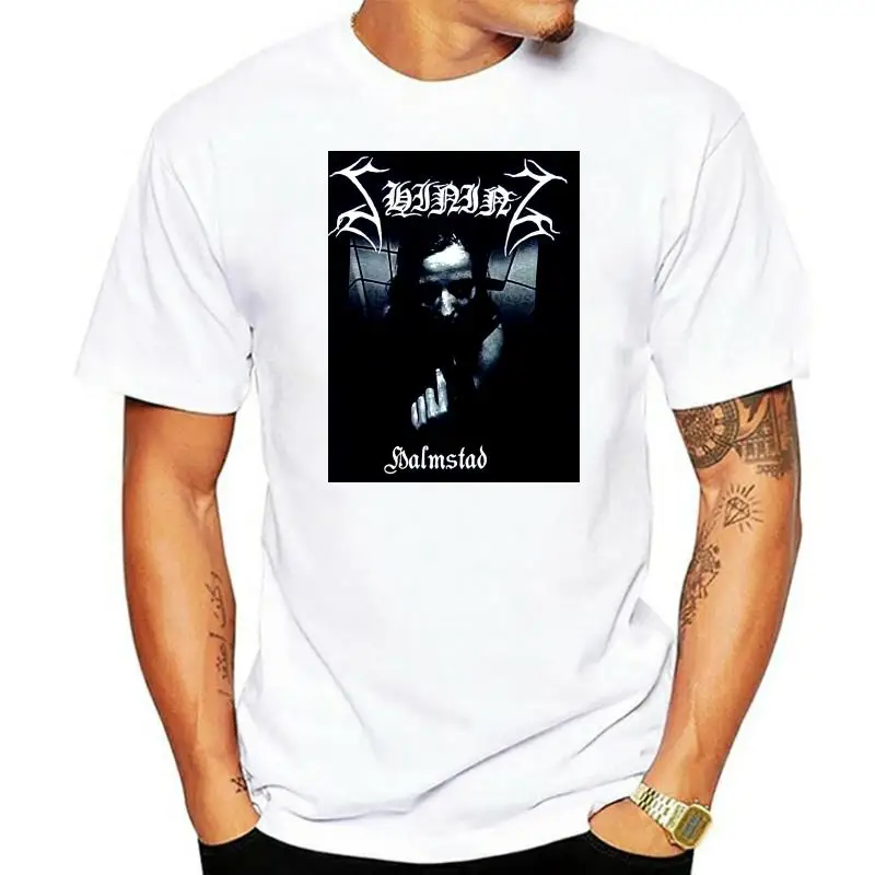 

Сияющая рубашка halmстад, Размеры S M L XL, футболка, черная футболка с металлическим ремешком, новинка