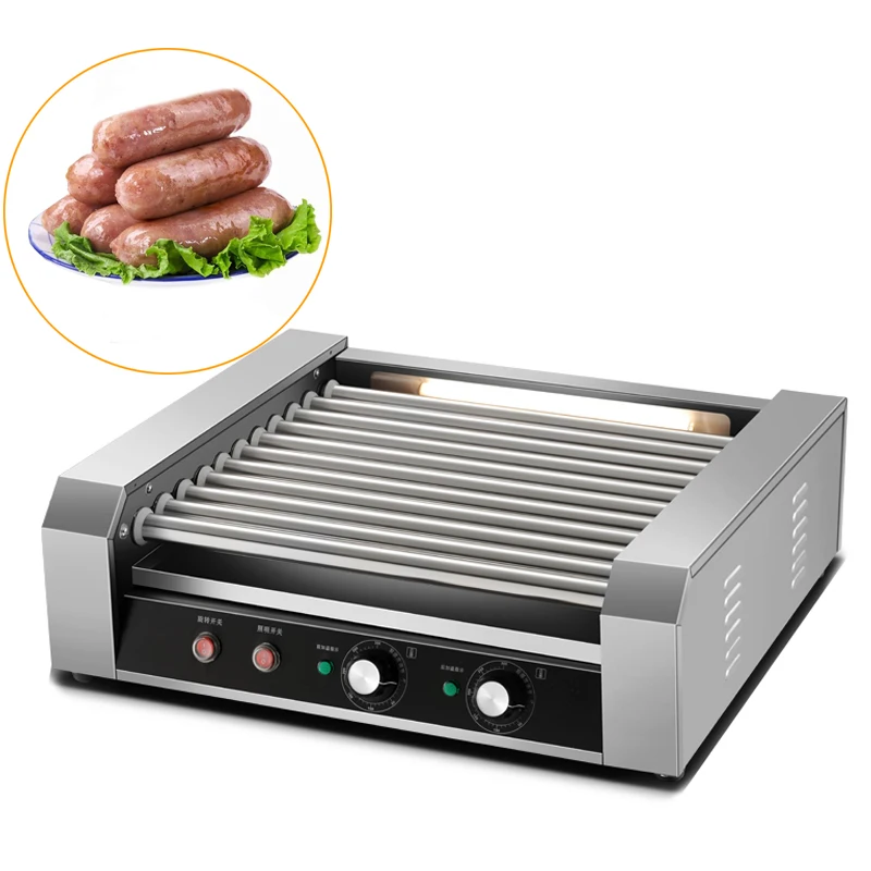 

Electric Sausage Machine Commercial Hot Dog Baking Machine Multifunction Hotdog Maker Automatic Rotation Sausage Baking Maker