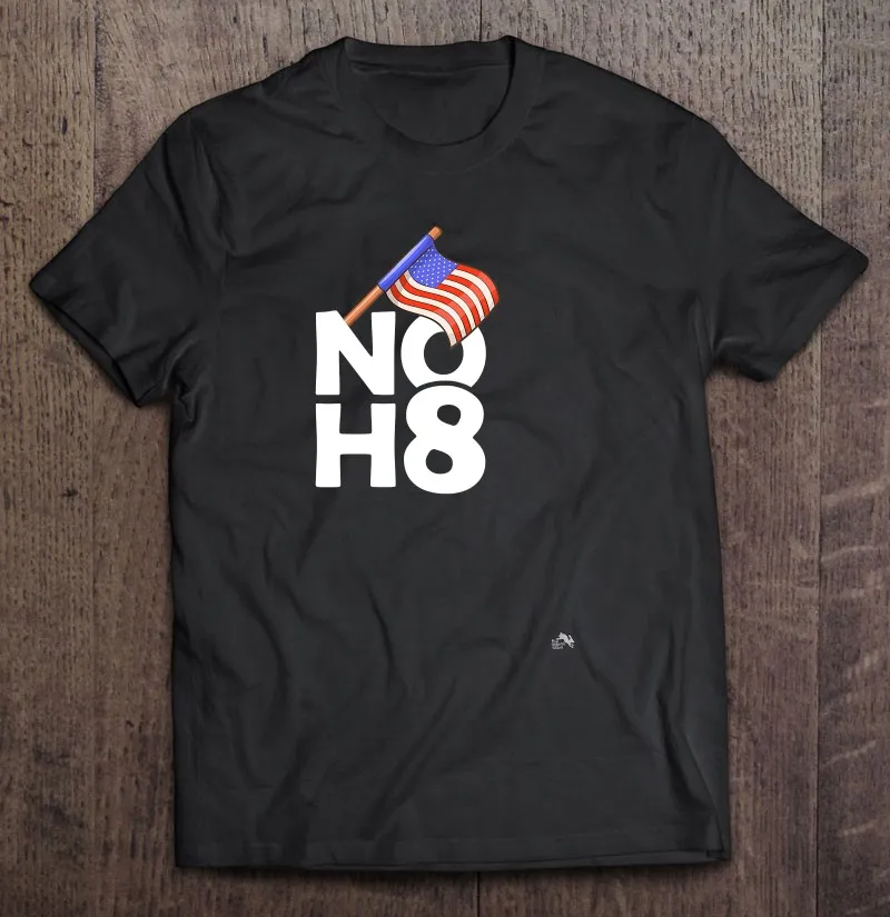 

Футболка No H8 с американским флагом для мужчин и женщин, футболка оверсайз, Мужская футболка, мужские футболки, футболки для женщин, Мужская х...