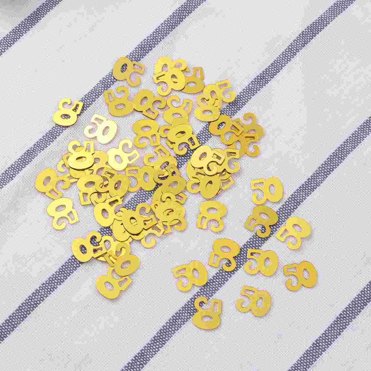 

Table 50Th Birthday Anniversary Number Partyscatter Gold Sprinkles Decorations Wedding Old Decoration Glitter Metallic Decor