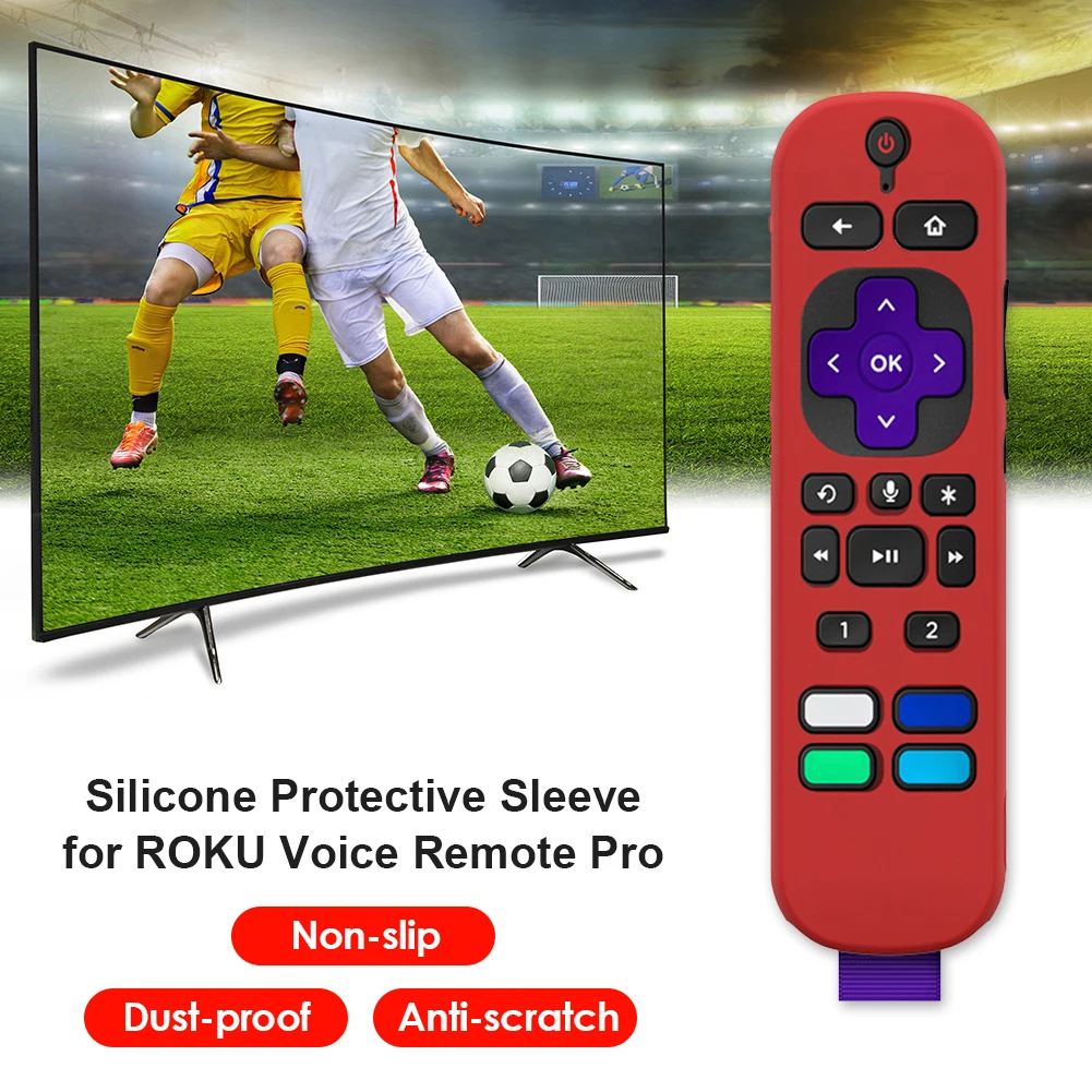 

Protective Case Cover for TCL Roku Voice Remote Pro Silicone Remote Control Protective Case Soft Protector 146*45*21m