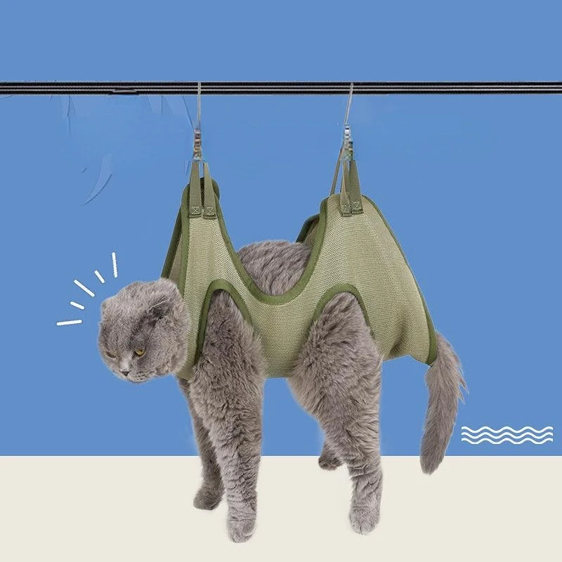 

Cat Grooming nail cutting anti scratch bite fixed bag bath Trimming Restraint Bag Pet Beauty hammock hanging Pet Supplies Set