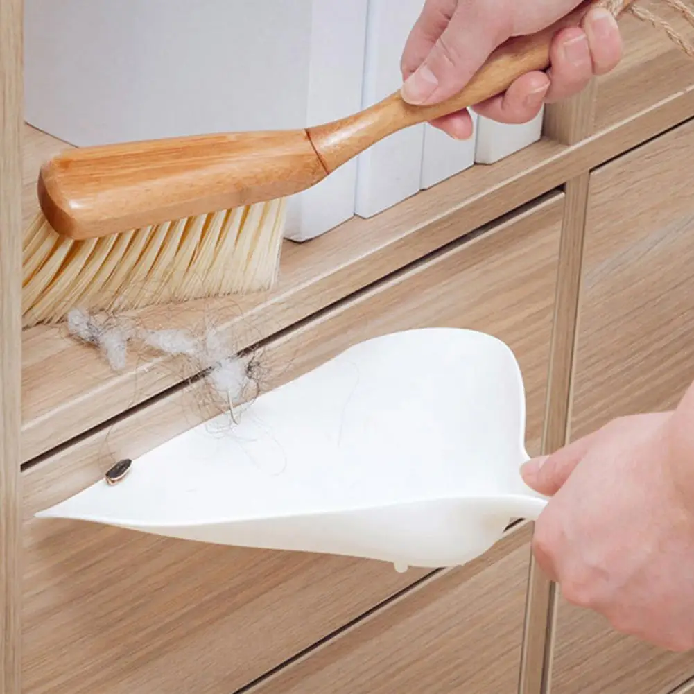 

Cleaning Brushes 1 Set Dust Broom Compact Scratch Free PP Mini Dustpan Cleaning Brush Set for Desktop