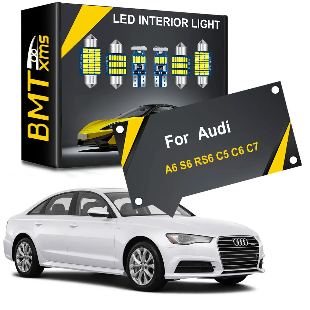 

BMTxms Canbus Indoor Light LED For Audi A6 S6 RS6 C5 C6 C7 4F 1998 1999 2011 2012 2013 2014 Quattro Avant Sedan Accessories Kit