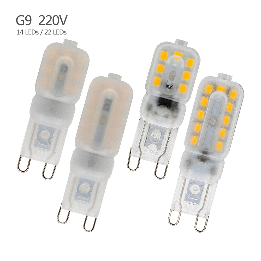 10Pcs G9 Led Light Bulb 3W 5W Dimmable AC 220V SMD2835 Corn Lamp Spotlight for Crystal Chandelier Replace 20W 30W Halogen Lamps
