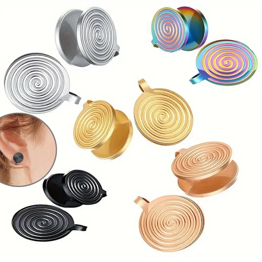 Серьги-гвоздики из нержавеющей стали не пирсинг под давлением отека золотистые