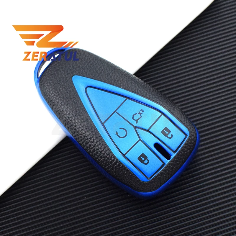 3/4/5 przycisków Skórzany pokrowiec na kluczyk samochodowy TPU do Changan CS35 PLUS CS75PLUS CS55PLUS Fob Shell Holder Protector Akcesoria