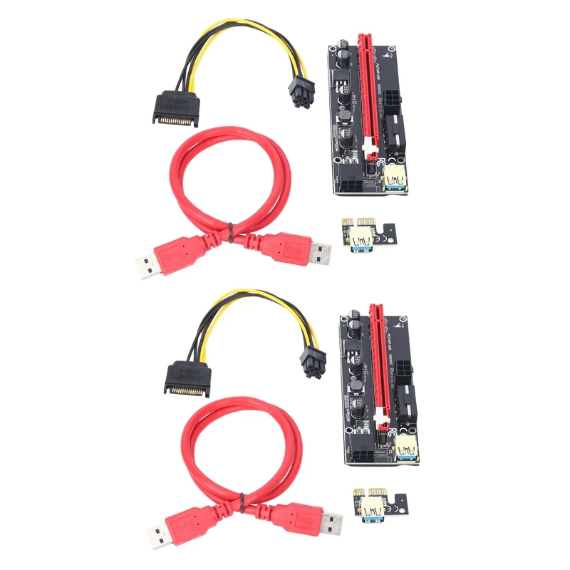 

VER 009S PCIE Riser 1X To 16X Graphics Extension Card For GPU Mining Riser Card Extender , PCI Express Adapter, 12-Pack