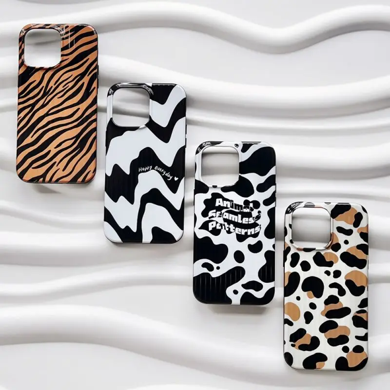 Модный мягкий силиконовый чехол в полоску зебры с изображением молока для