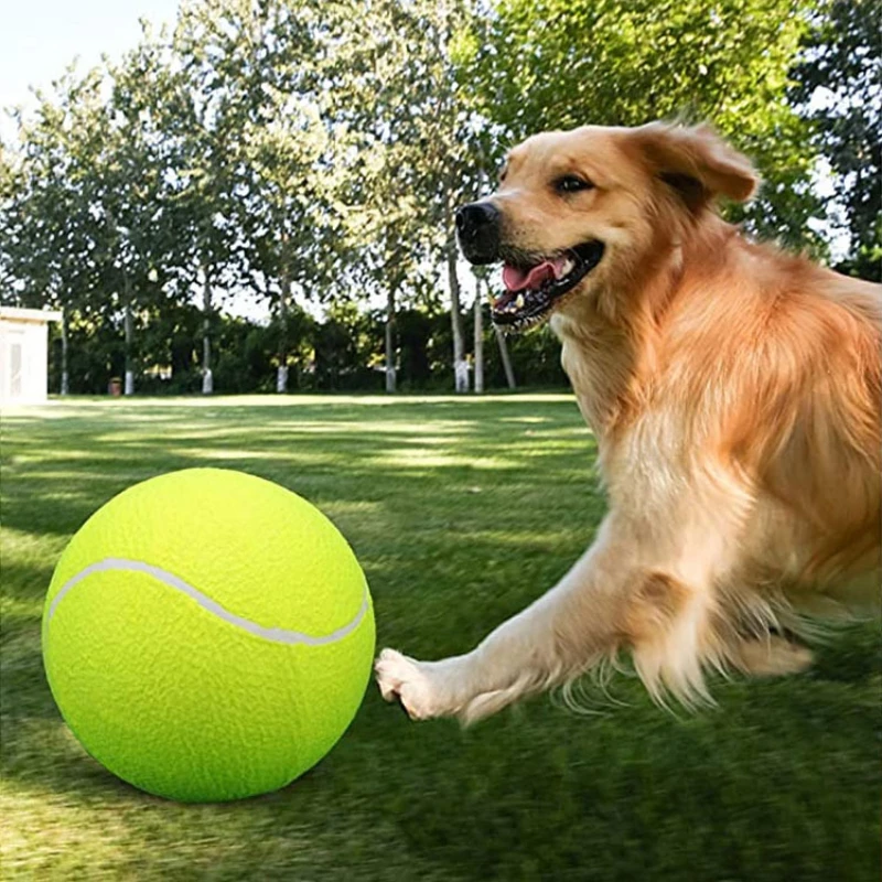 

Pet Chewing 9.5inch Plush Dog Dog Inflatable Stuffed Product Interactive Training Giant Tennis Toys Ball Toy Accessories