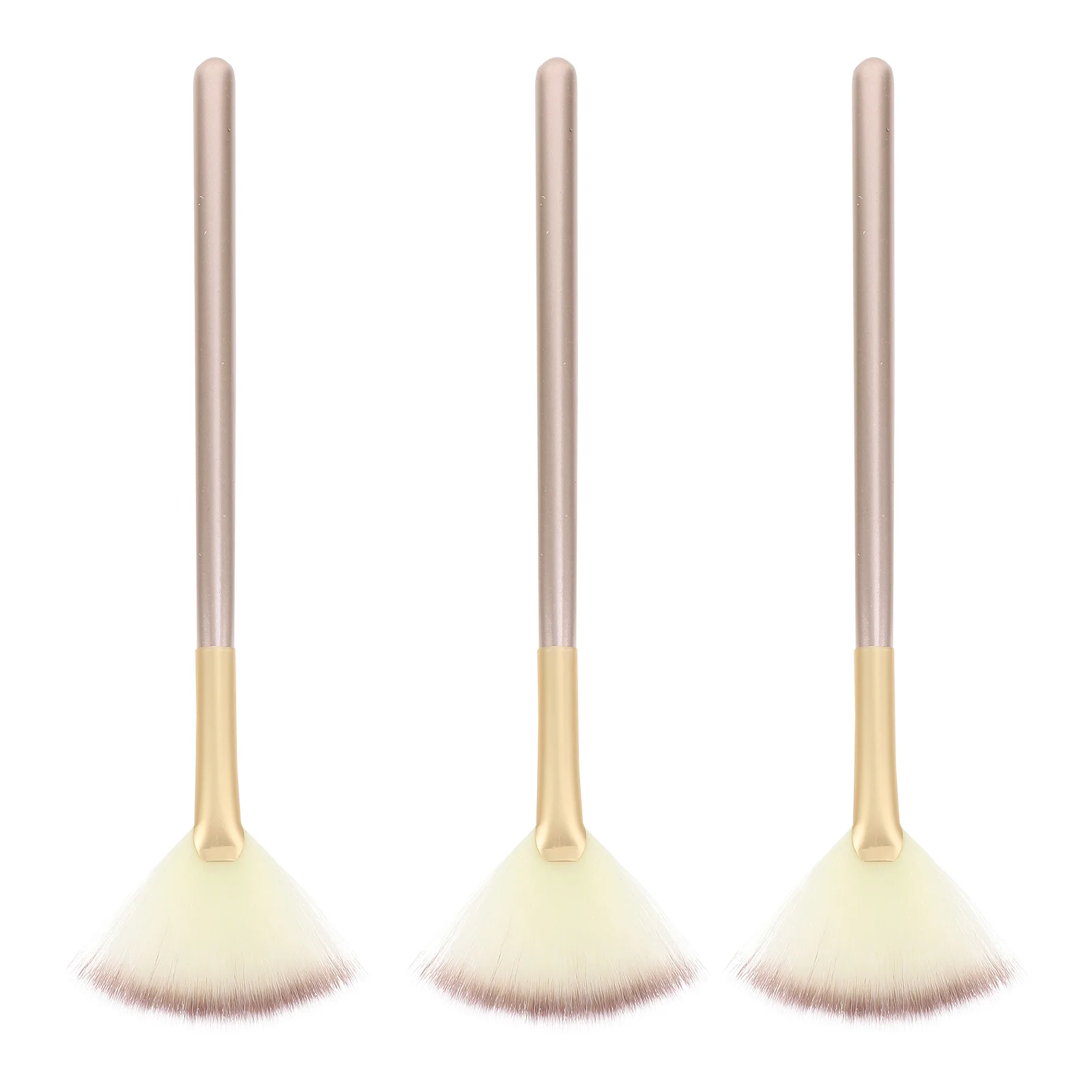 

3 Pcs Makeup Brush Fan Brushes Kit Cosmetics Blusher Tool Contouring