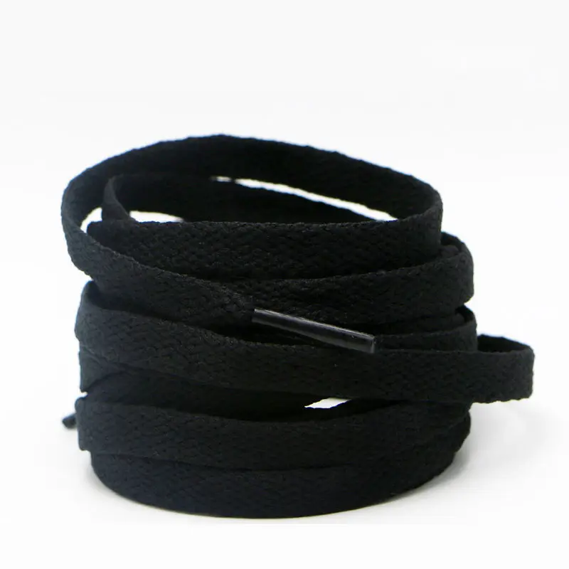 

KKG Black Shoelace Flat Canvas Sports Board Shoes Basketball Shoes Shoelace Men's and Women's Blue Color White Korean Style