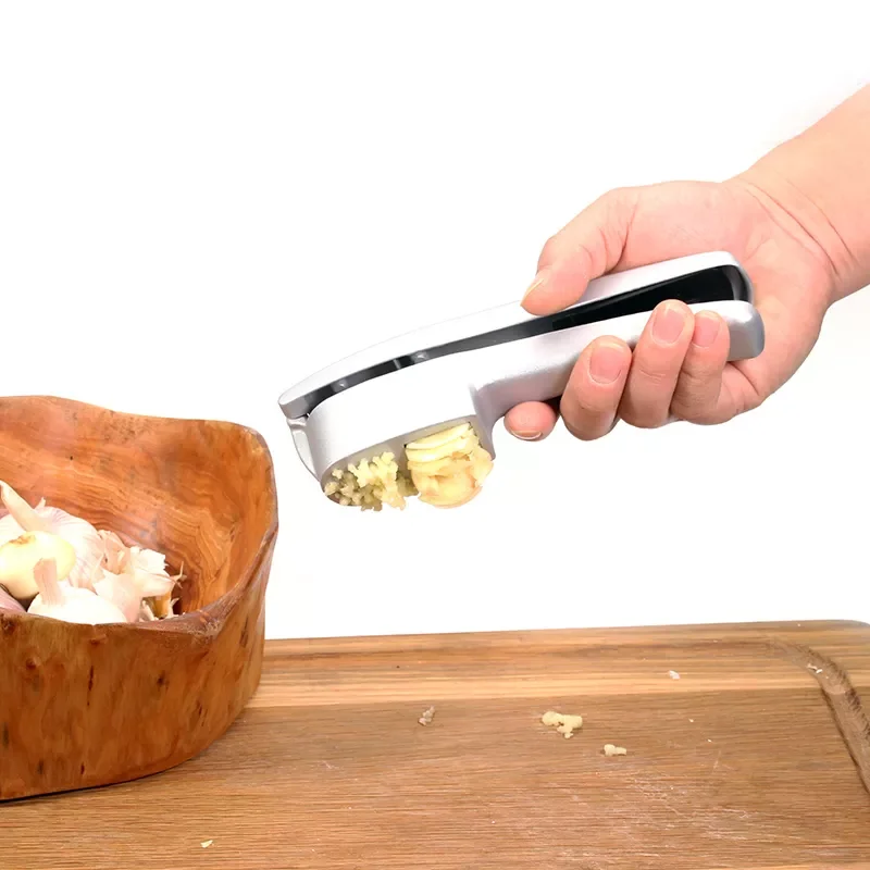 

Kitchen Aluminium Garlic Press set with Silicone Tube Roller, Multifunction Cooking Tools