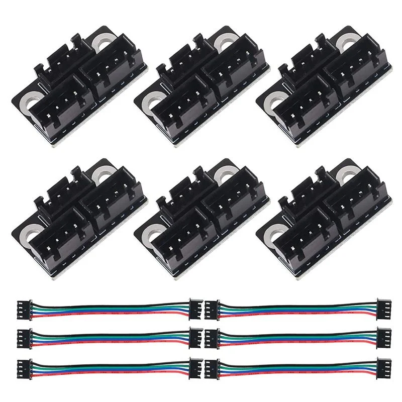 Aokin 6Pcs Stepper Motor Parallel Module with 100mm Cable for Double Z Axis Dual Reprap Prusa Lerdge 3D Printer Board