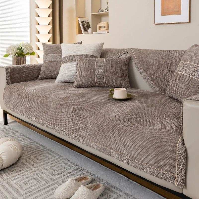 

Чехол для дивана из синели для гостиной, коврик для дивана, противоскользящий коврик для полотенец, коврик для мебели, Divani Per Soggiorno