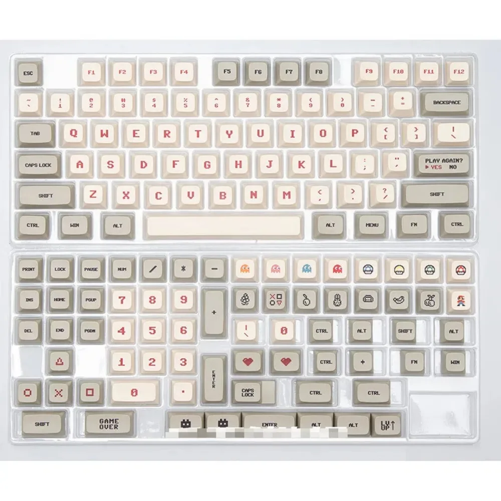 PBT термосублимация XDA профиль колпачки клавиш красный белый машина Ретро стиль