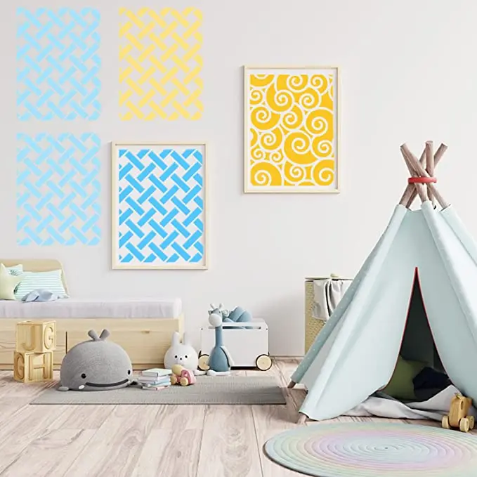 

Трафарет с геометрическим рисунком для детей, 6 шт., для школы и офиса, математика, рукоделие, искусство, сделай сам