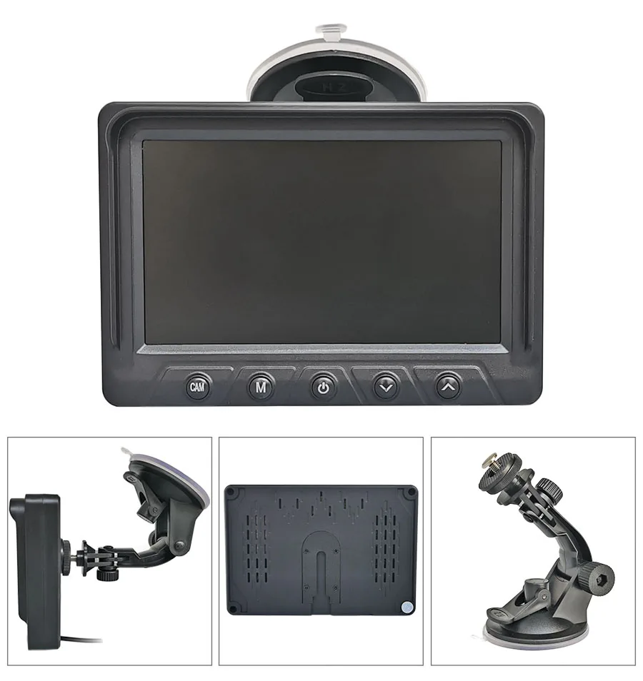 DIYKIT DC12V-24V 5 дюймов AHD IPS 4PIN Автомобильный монитор заднего вида Водонепроницаемая