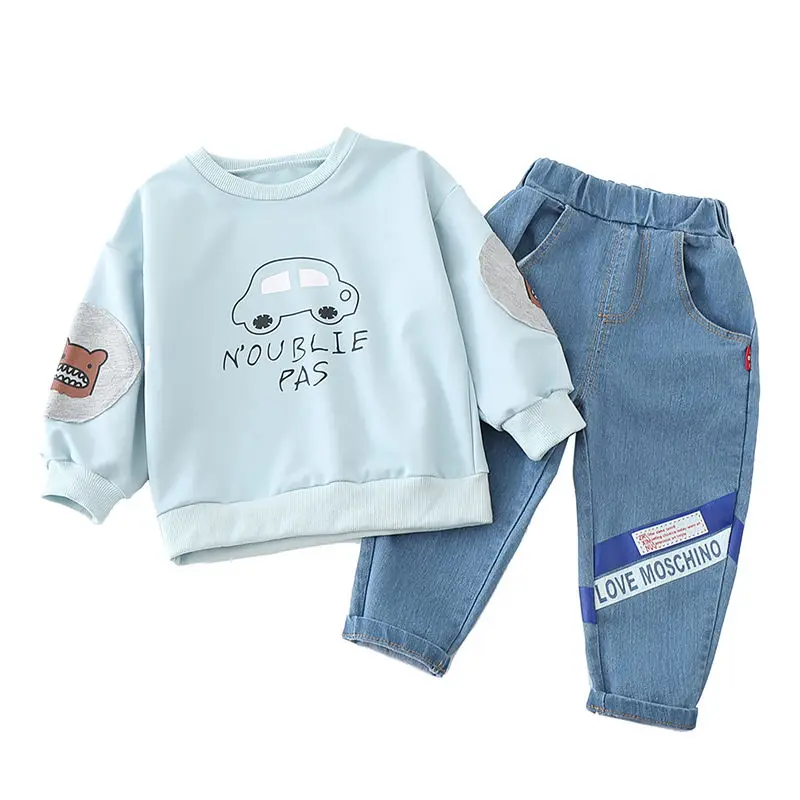 

New Children Cotton Clothes Baby Boys Sweater Tops + Pants 2Pcs/sets Infant for Boy Kids Fashion Toddler Tracksuits Outfits
