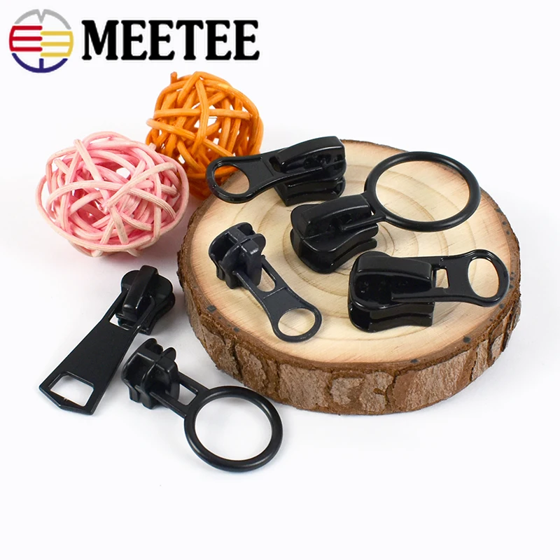 Meetee 10 шт. слайдеры на молнии для 3 #5 #8 #10 #15 # резиновый Съемник одежды куртки