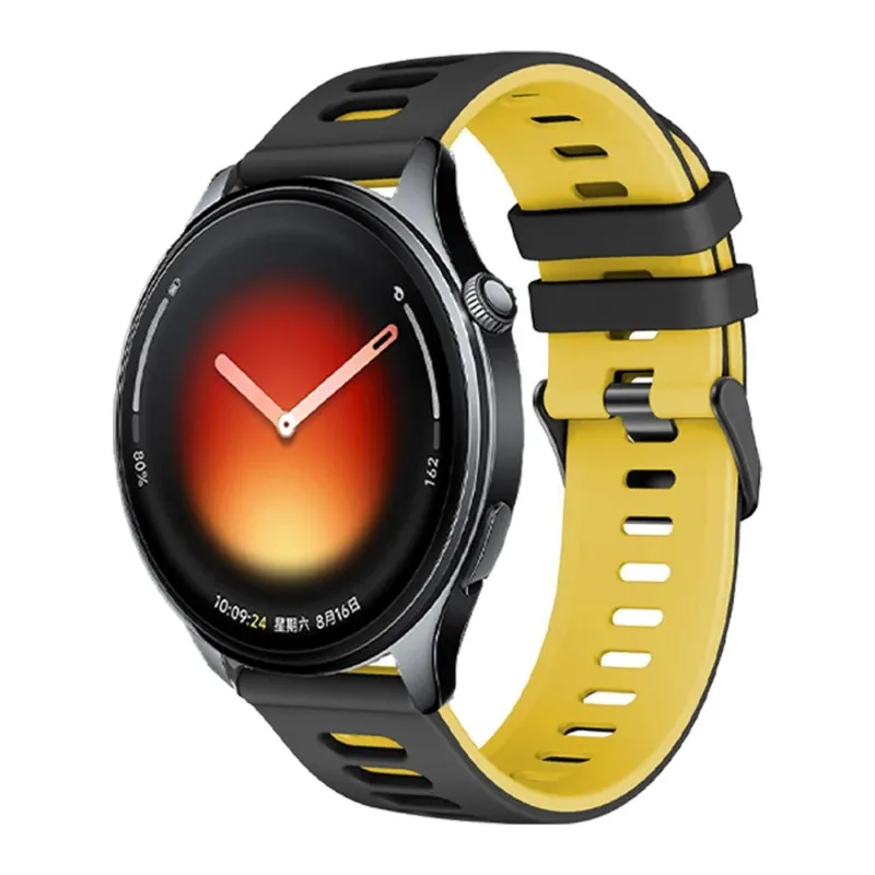 Фото Силиконовый ремешок 22/20 мм для Xiaomi Watch 5/S5, роскошный браслет для Realme Watch 5-S/OPPO Watch S-X3-X2, Garmin Forerunner 570 47 мм №3