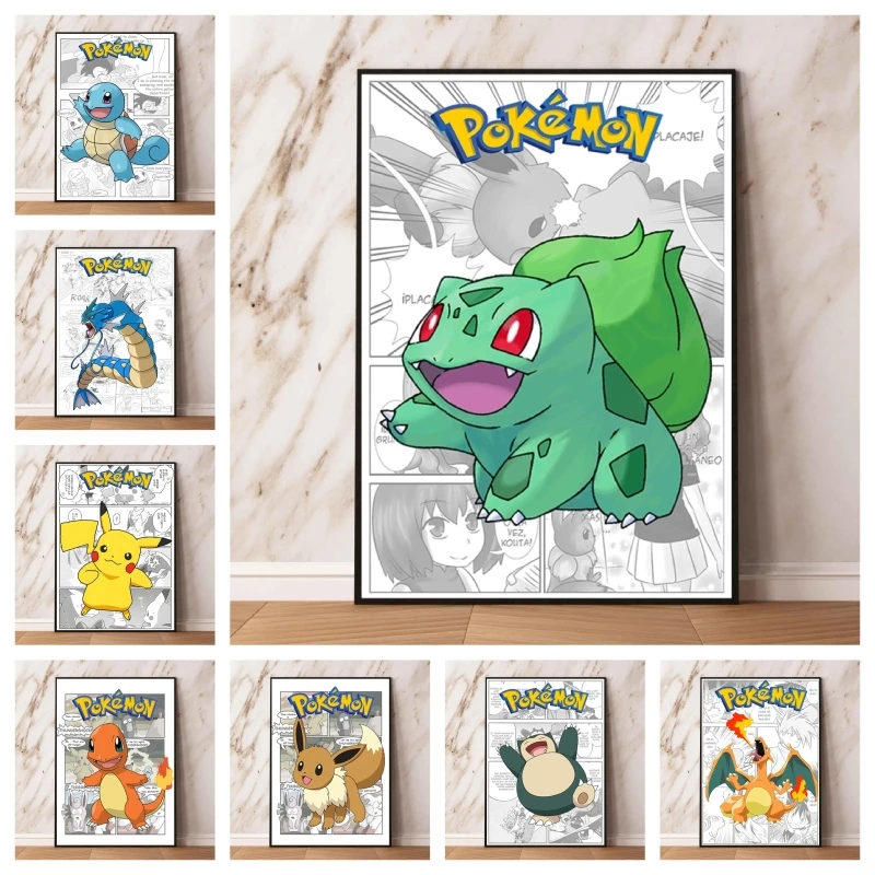 

Canvas Posters Pokemon Squirtle Decor Gifts Decorative Living Room HD Print Art Prints Picture Comics Pictures Modern Home
