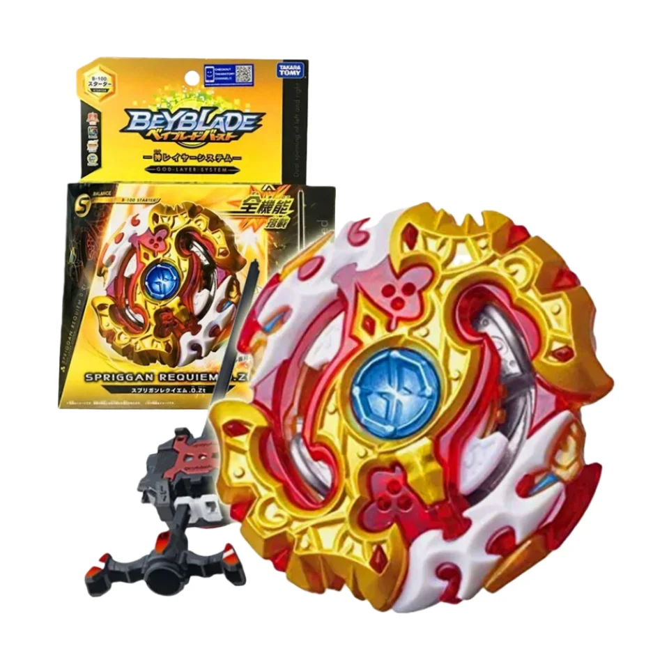 Фото Оригинальный набор GENUINE TT Beysplayer Beys B-100 Burst Spriggan Requiem .0.Zt Beysplayer B100 Starter с пусковым устройством, новый, в оригинальной упаковке. №2