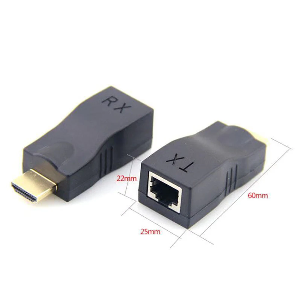 HDMI-совместимый удлинитель 4K RJ45 порты локальной сети до 30 м более CAT5e / 6 UTP LAN