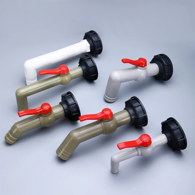 

Thicken Plastic IBC tank Joints water tank fittings Garden irrigation connector S60x6 Thread Valve Hose Switch adapter