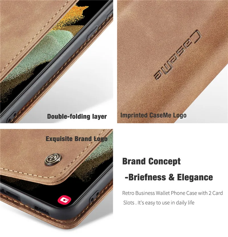 Case For Samsung Galaxy S22 S21 Ultra Leather Magnetic Flip Cover Coque Samsung Galaxy S21+ Plus Etui Galaxy S21 5g Wallet Cases