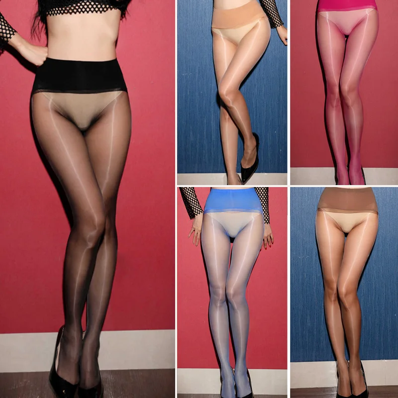 

Summer Sexy Plus-Size Stockings Oil Shine Lingerie Elastic Ultrathin Tights Pantyhose Clubwear Women Shiny Smooth Clothes