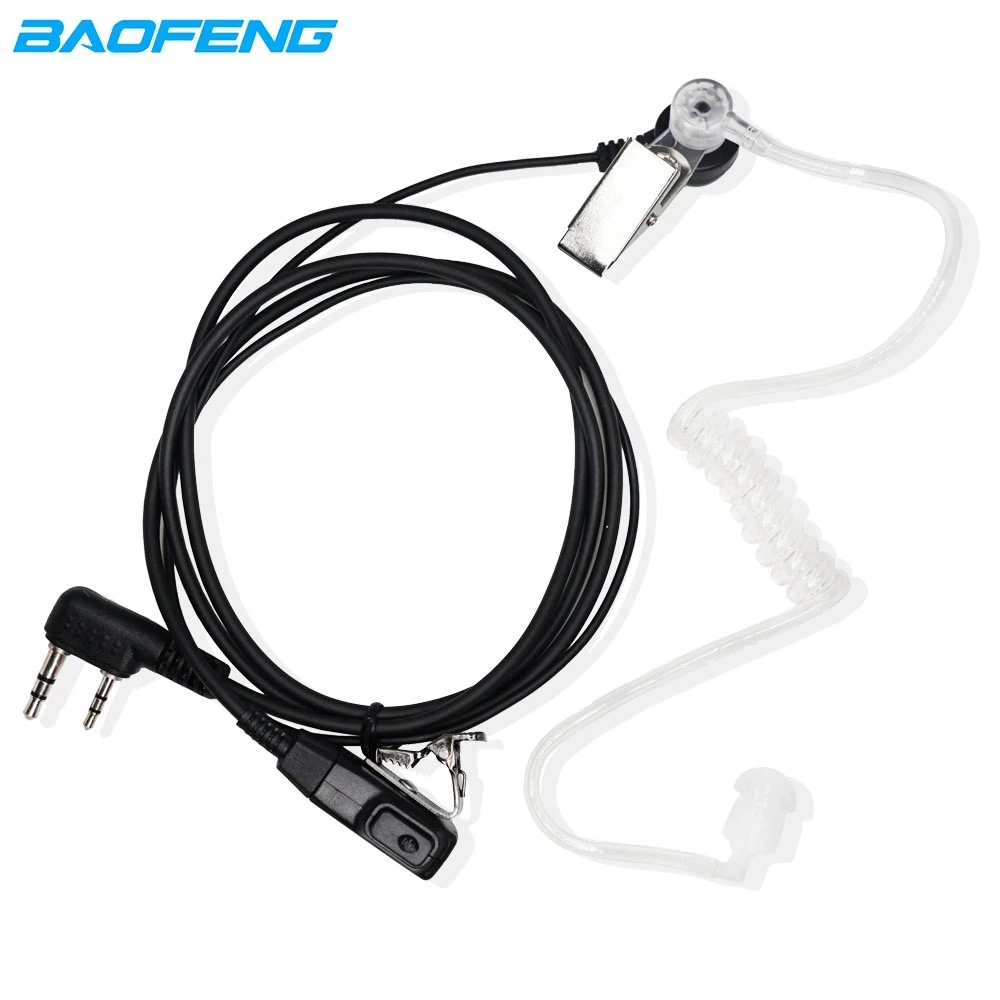 Air Acoustic Tube Headset for Walkie Talkie Baofeng Radio K Port Earphone PTT with Microphone for UV-5R 888s Earbuds Earpiece