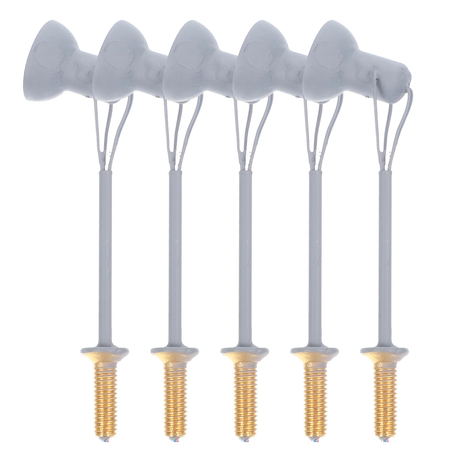 

5pcs 1/87 Scale Landscape Sand Table Miniature Reflector Lamp Props DIY Signal Light Spotlight Model