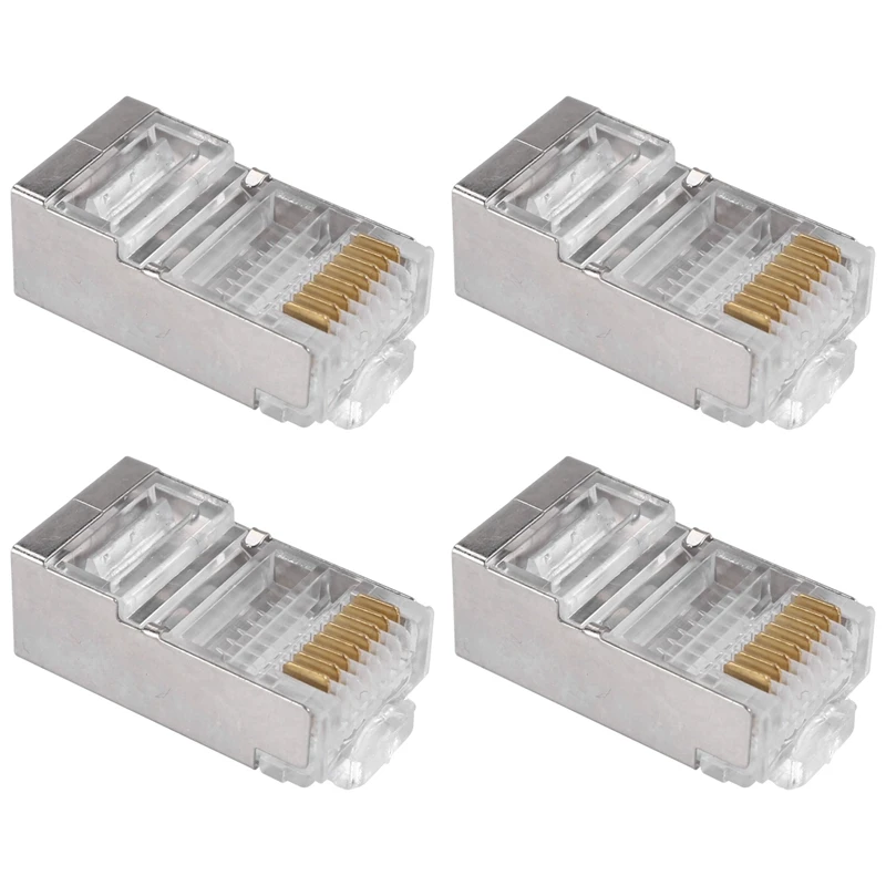 Экранированный разъем RJ45 CAT5E CAT6 Обжимной Ethernet STP 8P8C Модульные вилки с