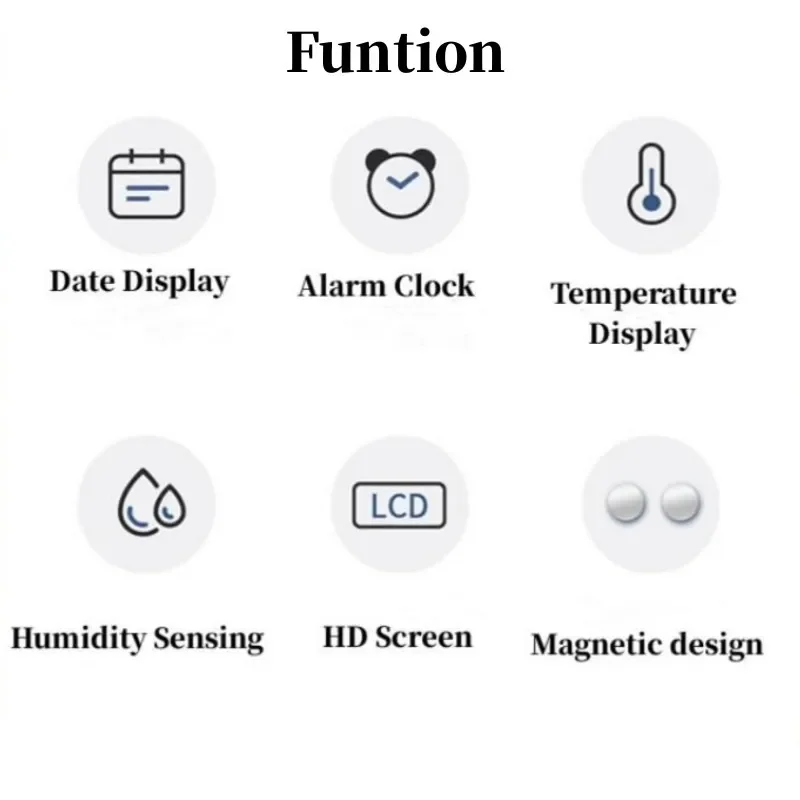 Мини-цифровой будильник температура влажность часовой звуковой сигнал