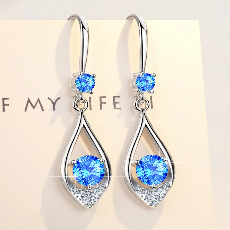 

One leaf drop earrings style 925 sterling silver female earrings mid-length ear pendant jewelry woman hmong western Water Drop