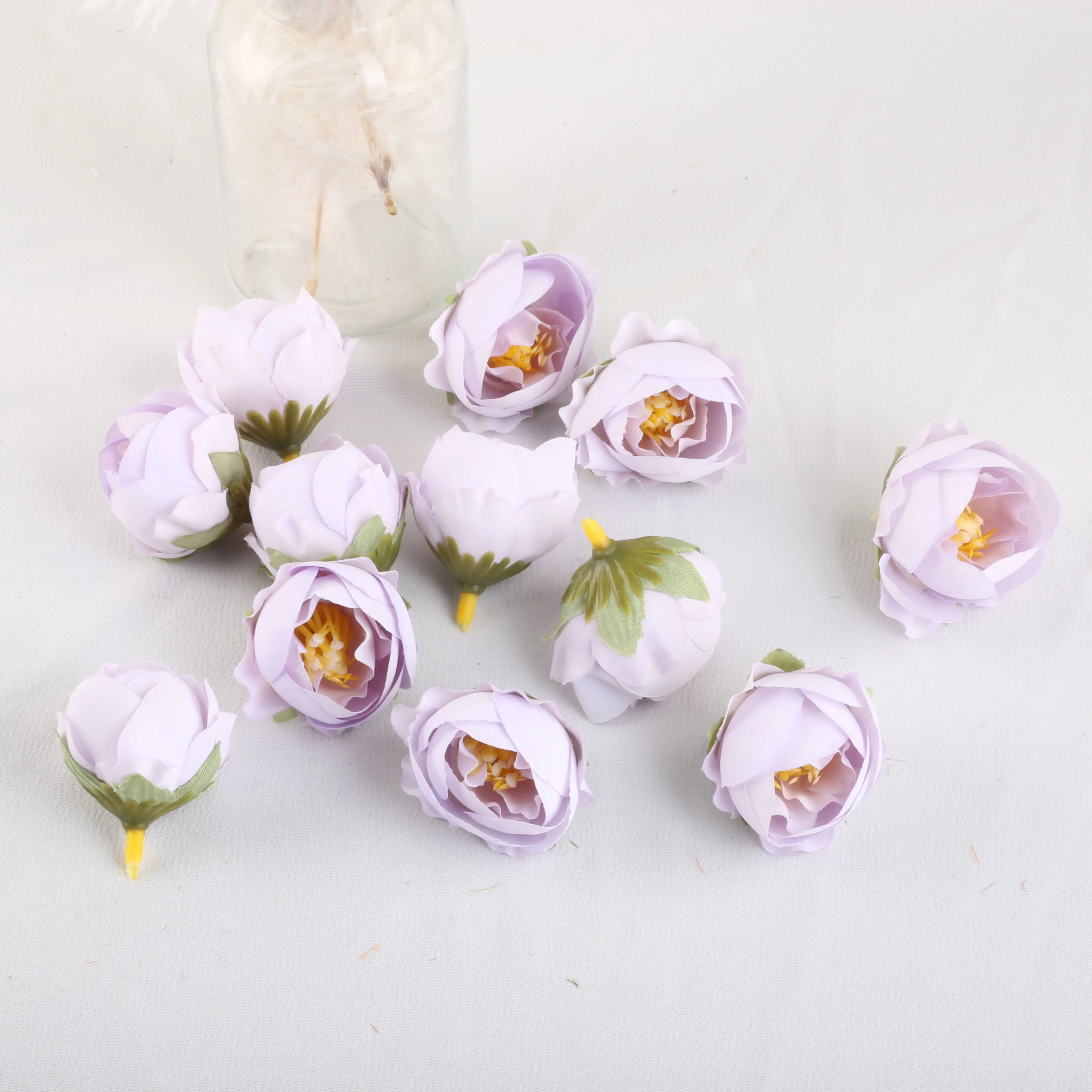 

Mini Silk Artificial Flowers Heads DIY Accessories For Wreath Bouquet Fake Flowers Buds For Home Wedding Decoration Wholesale
