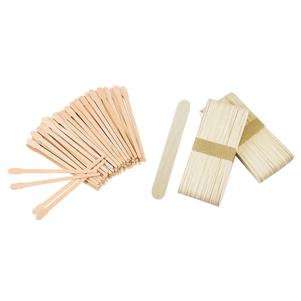 

150 Pieces Portable Wax Sticks Salon Spa Wood Waxing Applicators Assorted Kit Applying Rod Spatula Replacement