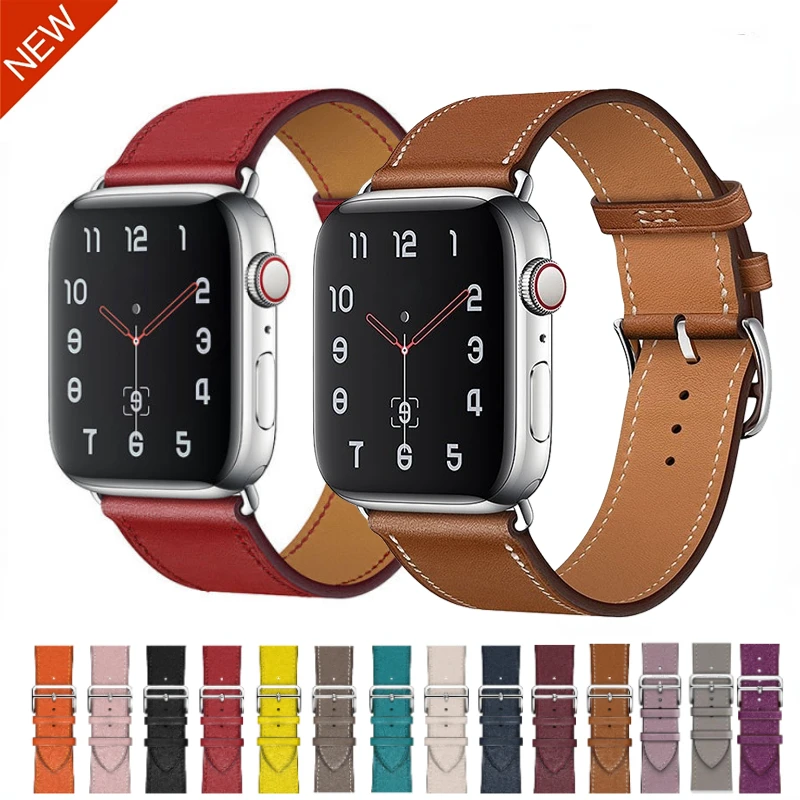 

Ремешок из натуральной кожи для Apple Watch UItra 8 7 6 5 4 SE, браслет для iWatch Series 3 42 мм, 49 мм 45 мм 41 мм 44 мм 40 мм