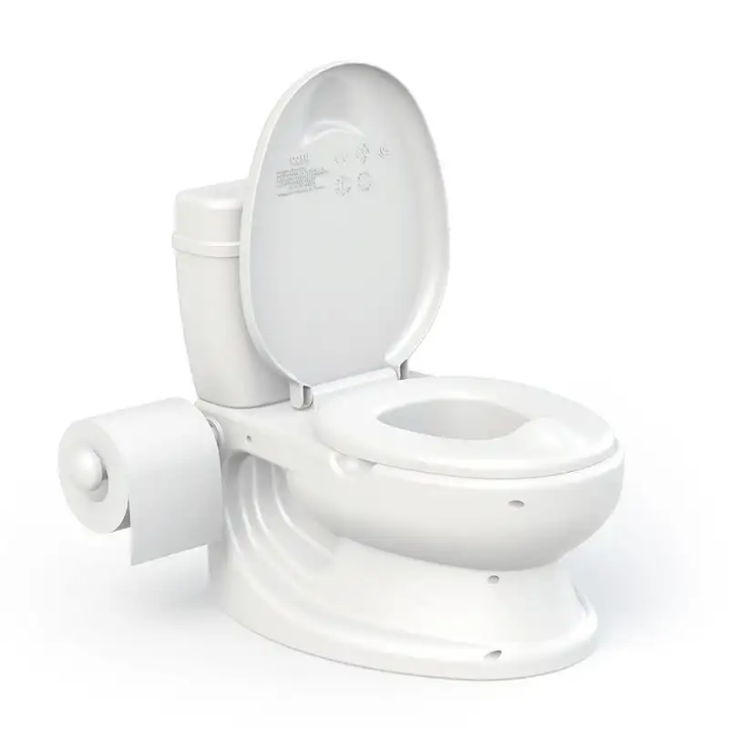 

Training Potty for baby or toddler with comfy toilet seat, cover & paper roll holder, potty training for Girls & Boys WHITE